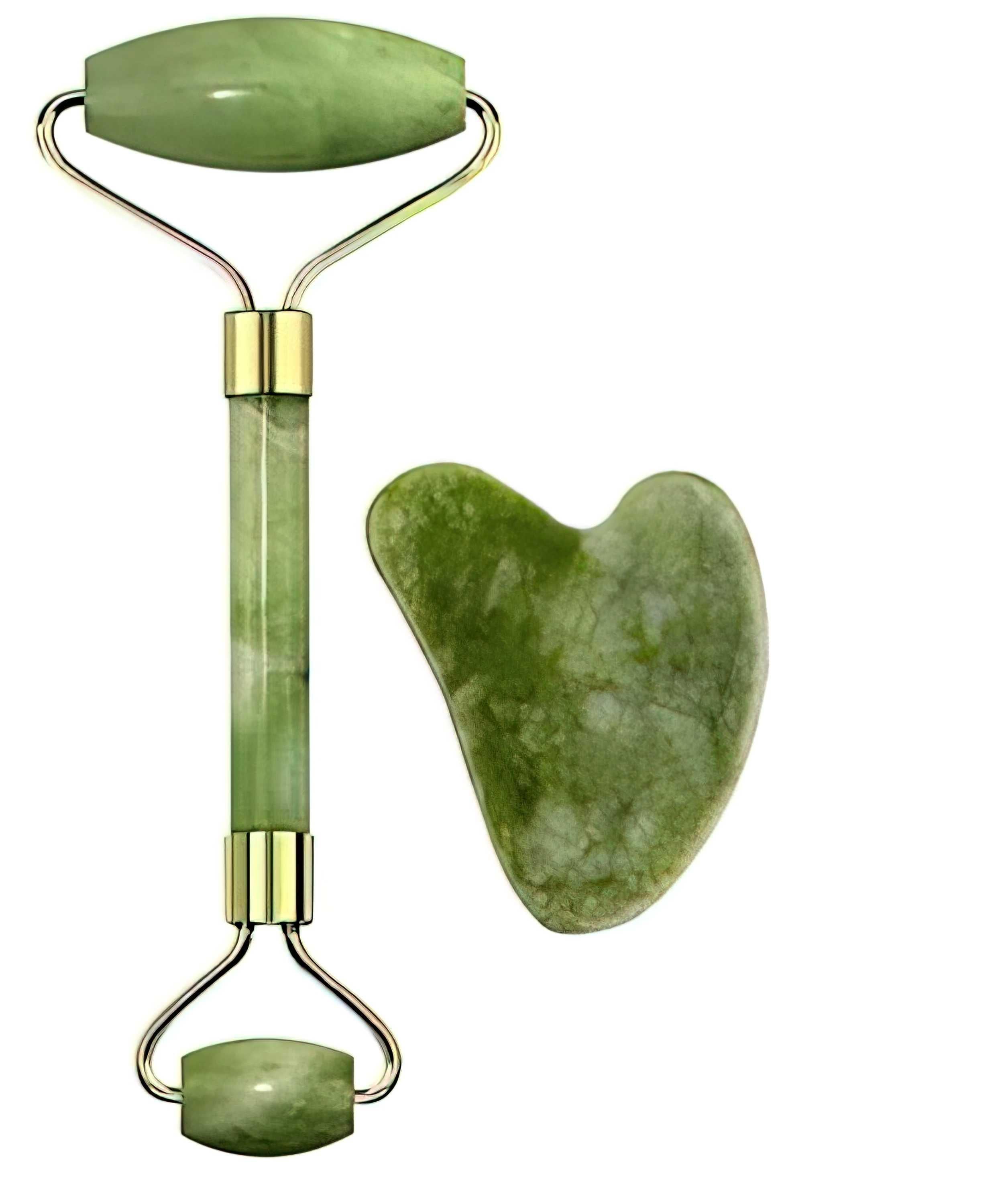 Natural Jade Face Roller & Gua Sha Massager – Facial Skin Care Tool