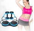 4-Wheel Ab Roller with Resistance Bands & Knee Pad | Core Strength Abdominal Workout Roller for Home Gym